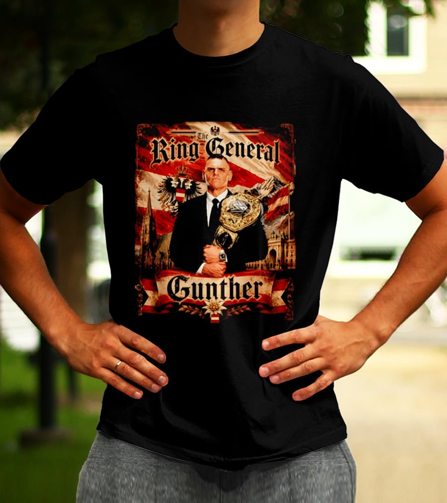 The Ring General Gunther Wrestling Champion With Eagle And Flag T-Shirt
