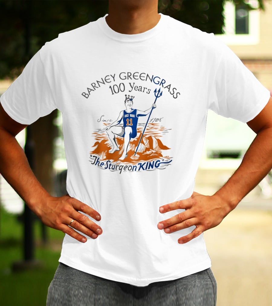Adam Sandler Wearing Barney Greengrass 100 Years The Sturgeon King Jalen Brunson T-Shirt