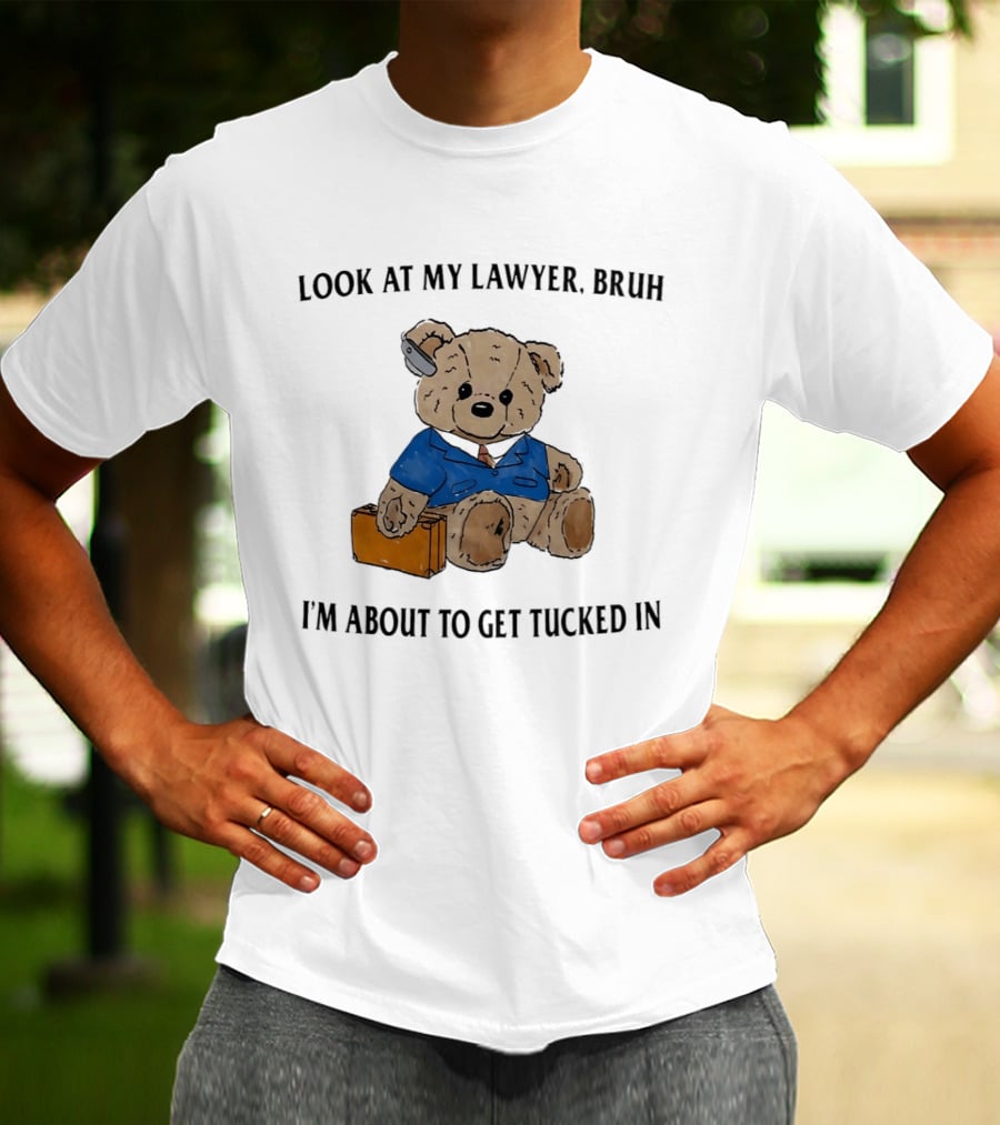 Bear Bracing For Bedtime With Lawyer Vibes T-Shirt