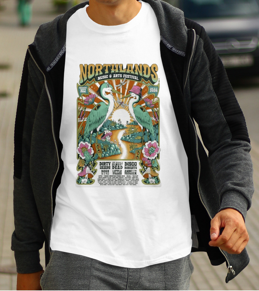 Northlands Music Arts Festival 2026 Swanzey NH Dirty Heads Disco Biscuits T-Shirt