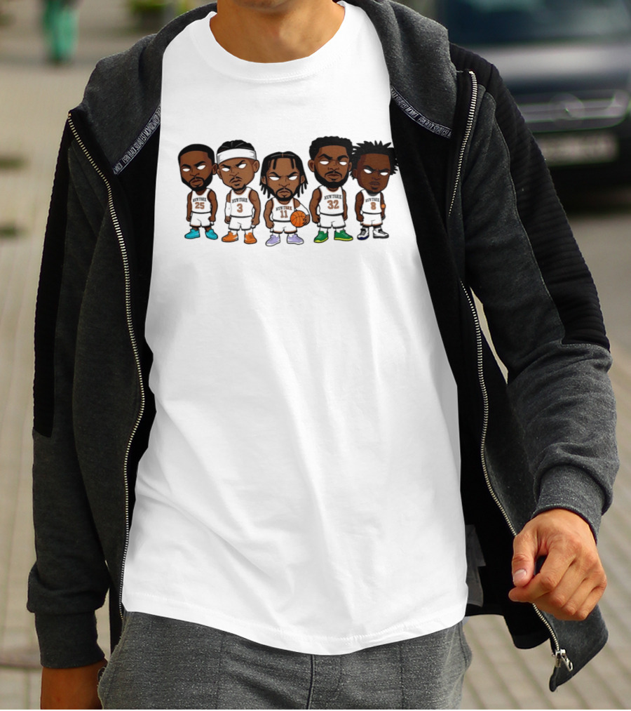 NY Basketball Toon Squad Cartoon Characters T-Shirt