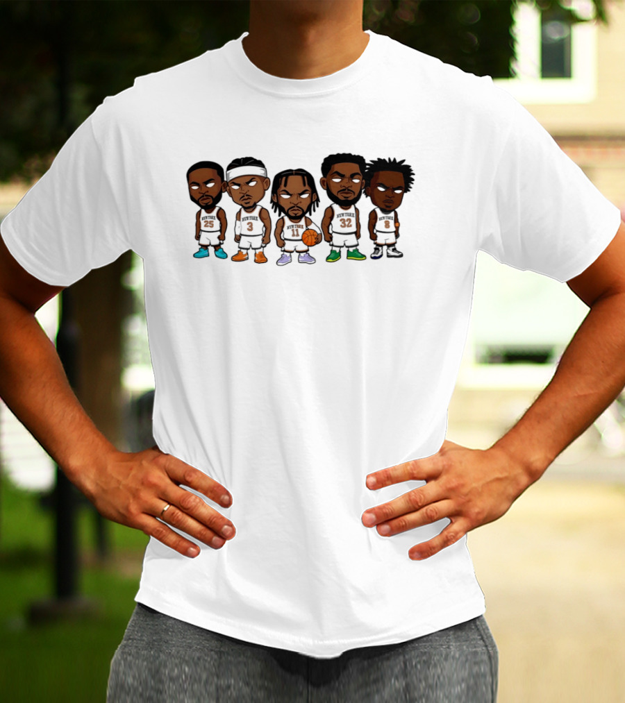 NY Basketball Toon Squad Cartoon Characters T-Shirt