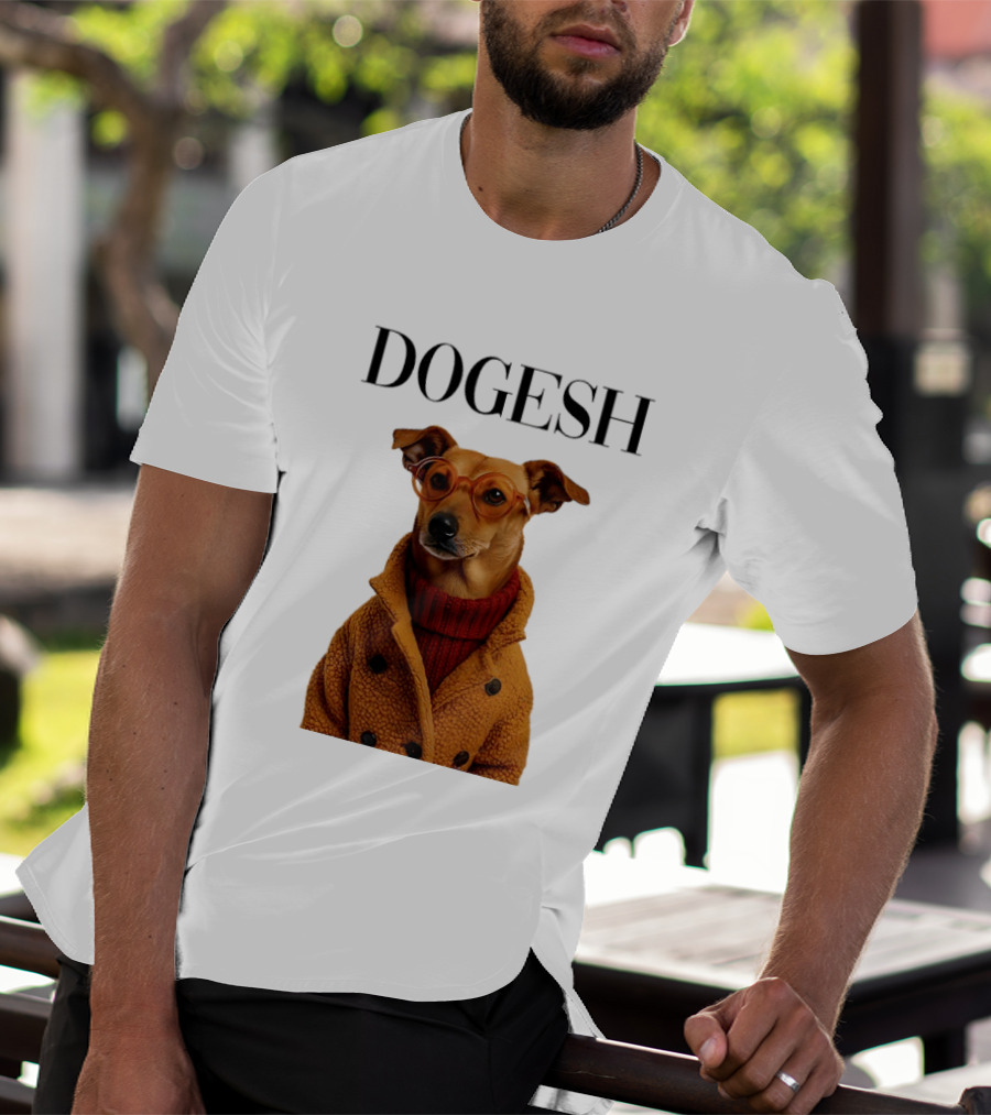 Dogesh Dapper Greyhound In Glasses And Coat T-Shirt