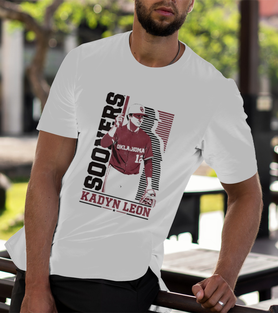 Oklahoma Sooners Kadyn Leon Baseball Player T-Shirt
