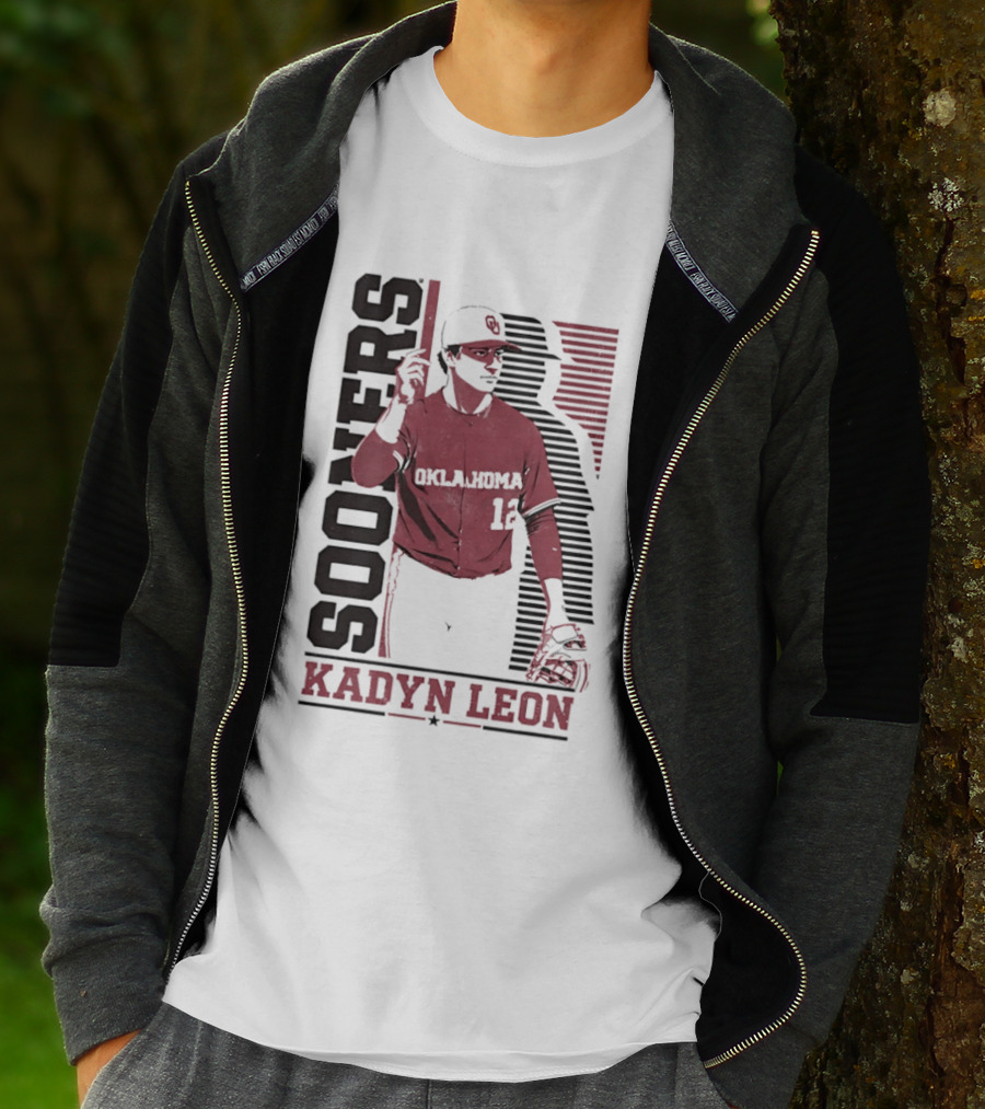 Oklahoma Sooners Kadyn Leon Baseball Player T-Shirt