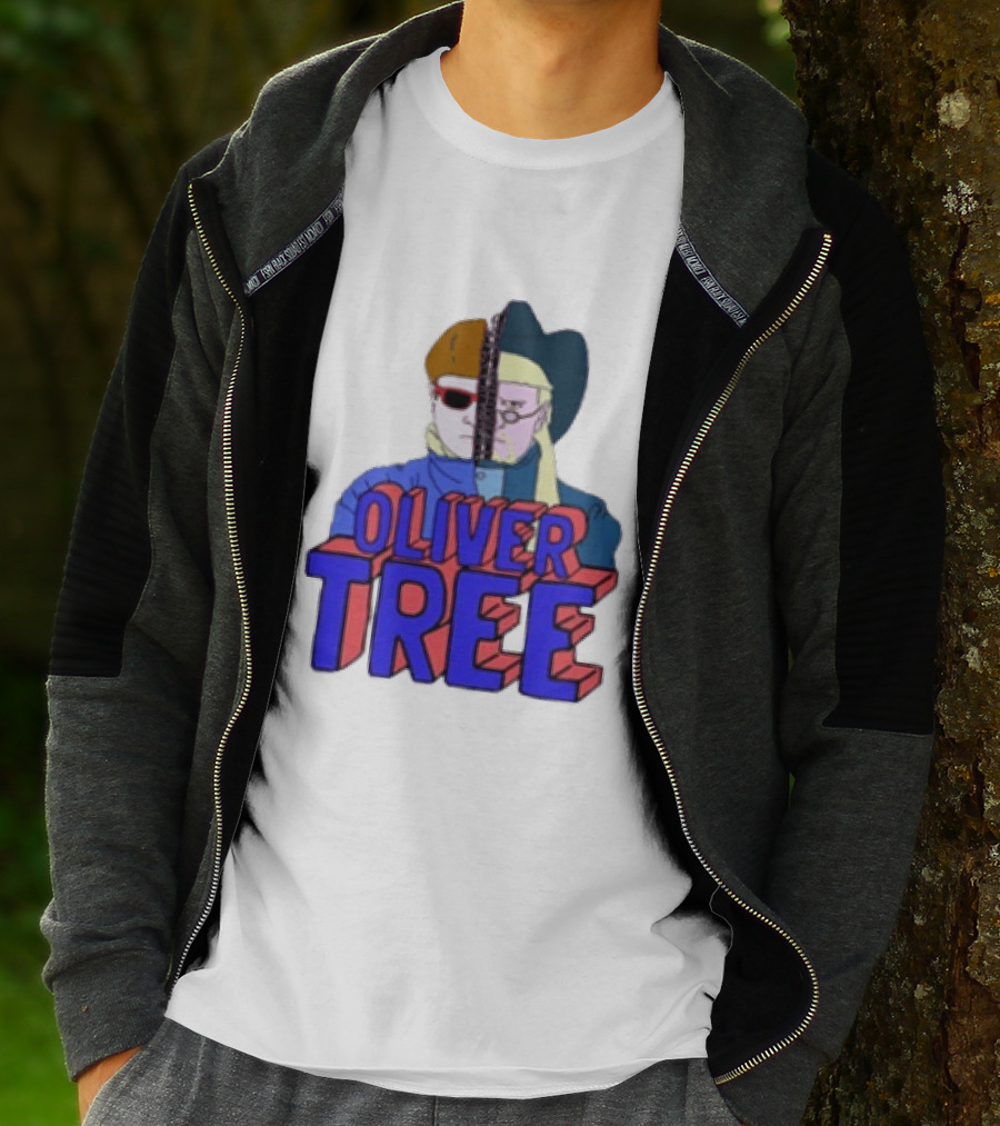 Oliver Tree Split Persona Sunglasses Half Cowboy Half Futuristic T-Shirt