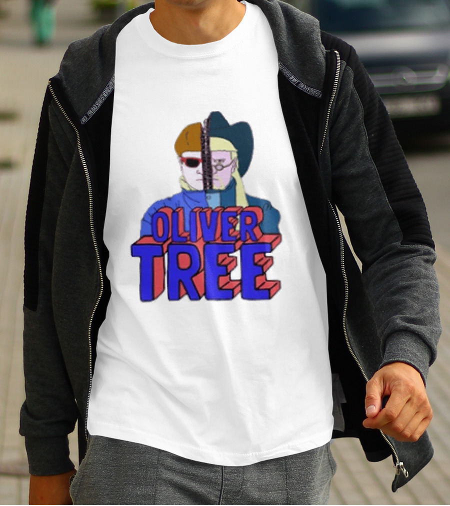 Oliver Tree Split Persona Sunglasses Half Cowboy Half Futuristic T-Shirt