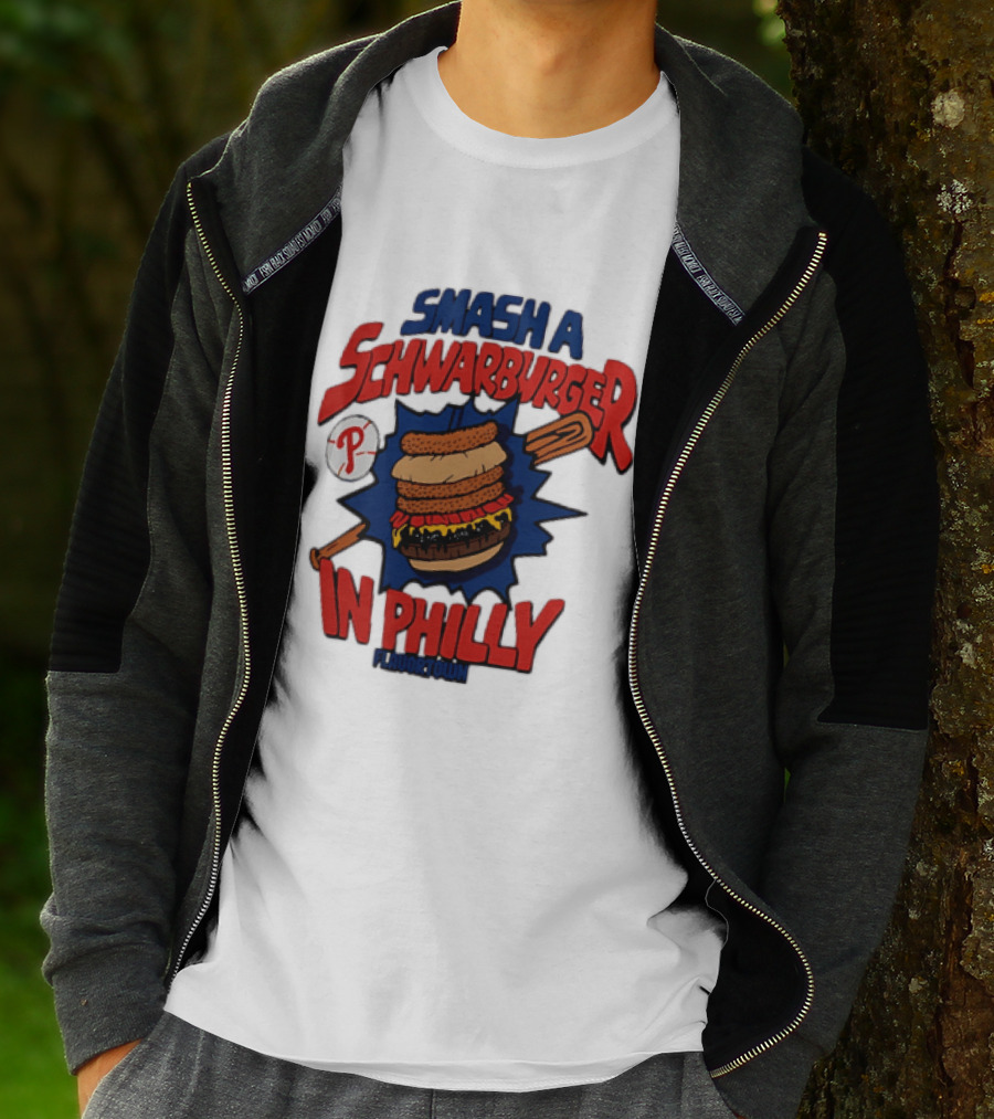 Philadelphia Phillies Smash A Schwarburger In Philly Flavortown T-Shirt