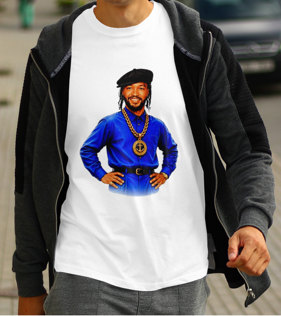 Jalen Brunson NY Knicks Always Business Never Personal Anchor Chain Beret Outfit T-Shirt