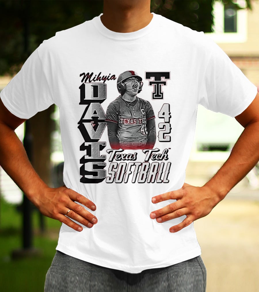 Mihyia Davis Texas Tech Softball Number 42 T-Shirt