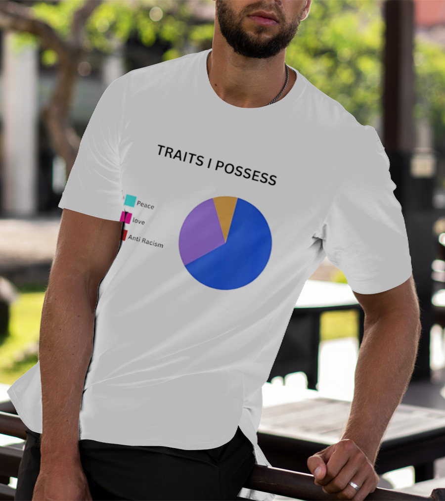 TRAITS I POSSESS Peace Love Anti Racism Chart T-Shirt