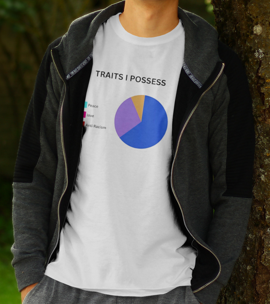 TRAITS I POSSESS Peace Love Anti Racism Chart T-Shirt