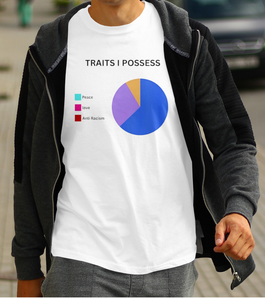 TRAITS I POSSESS Peace Love Anti Racism Chart T-Shirt