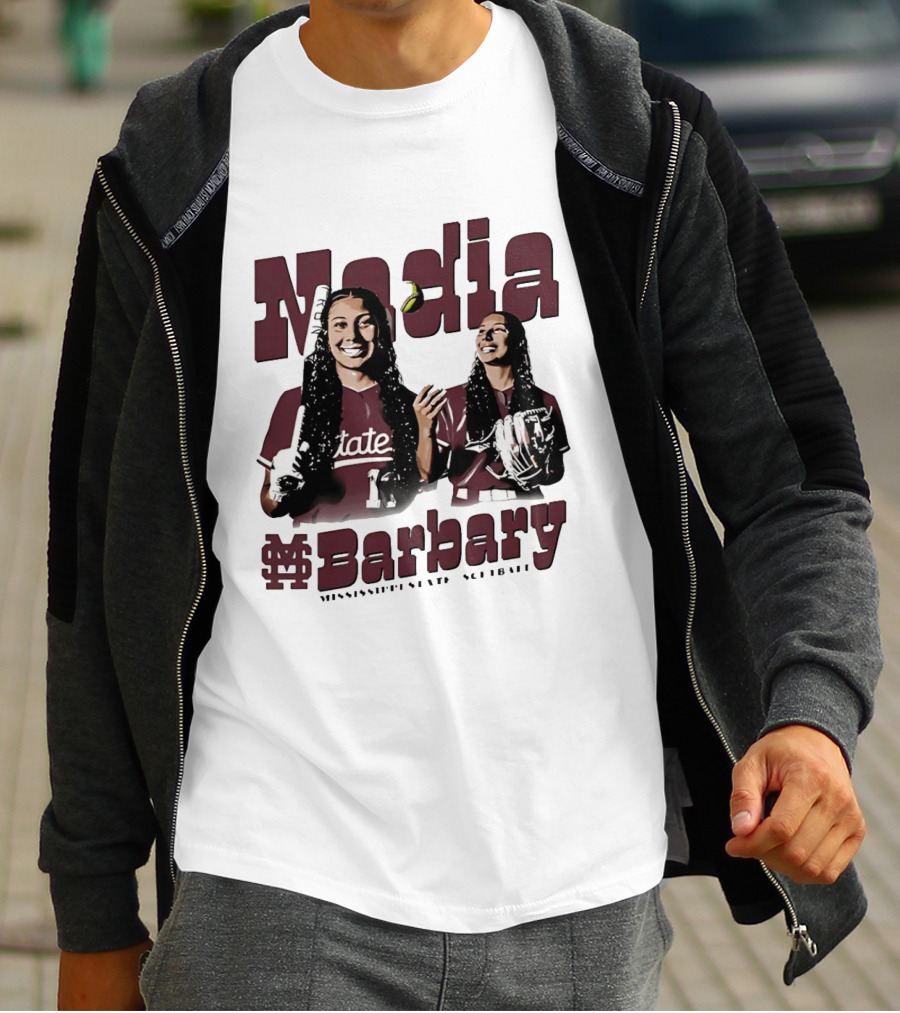 Mississippi State Nadia Barbary Bulldogs Baseball T-Shirt