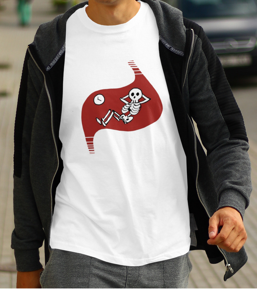 Tummy Time Skeleton With Fitness T-Shirt