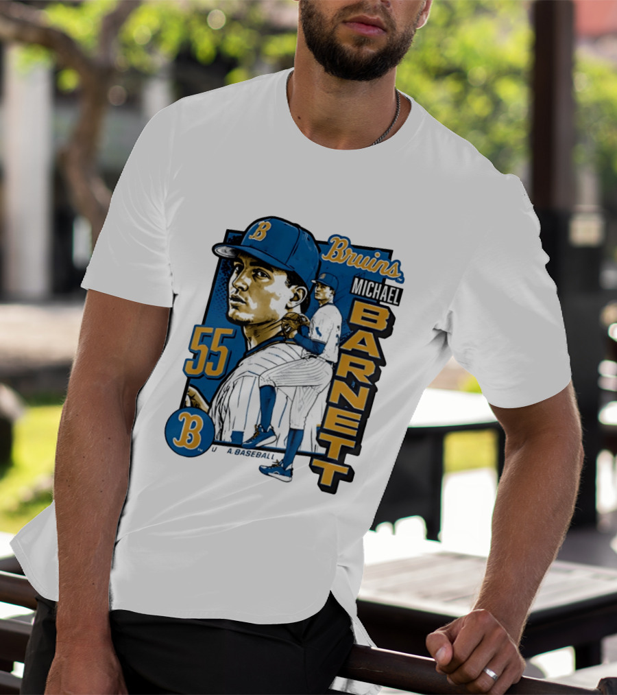UCLA Bruins Michael Barnett 55 Baseball Pitcher T-Shirt