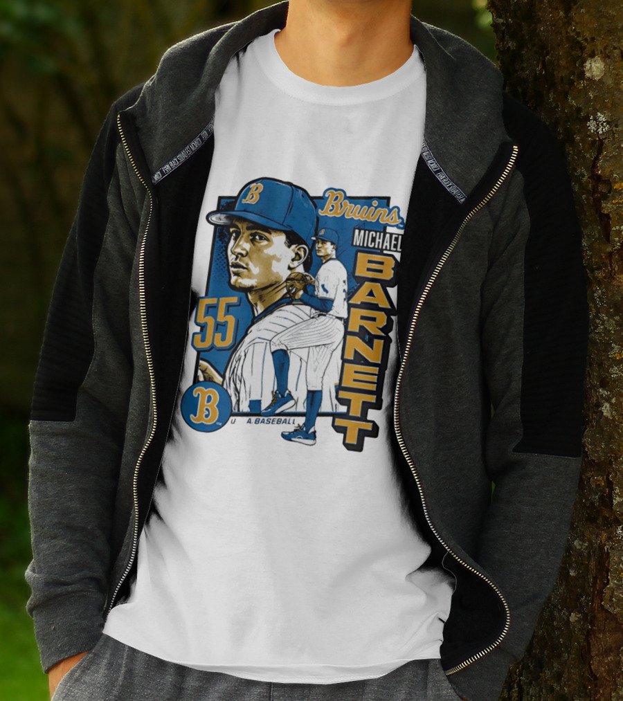 UCLA Bruins Michael Barnett 55 Baseball Pitcher T-Shirt