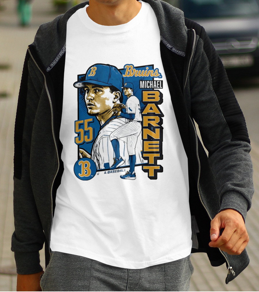 UCLA Bruins Michael Barnett 55 Baseball Pitcher T-Shirt