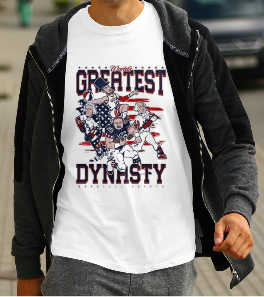 USA World's Greatest Dynasty Founding Fathers 4th Of July Celebration T-Shirt