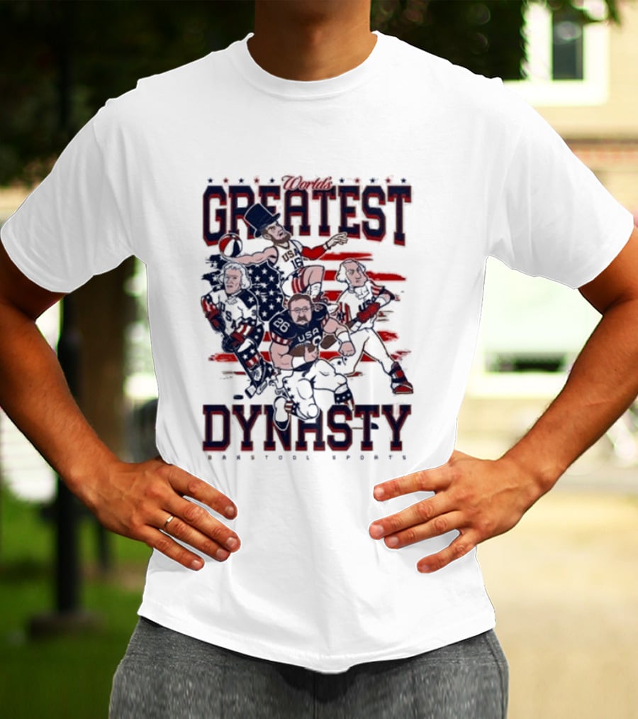 USA World's Greatest Dynasty Founding Fathers 4th Of July Celebration T-Shirt