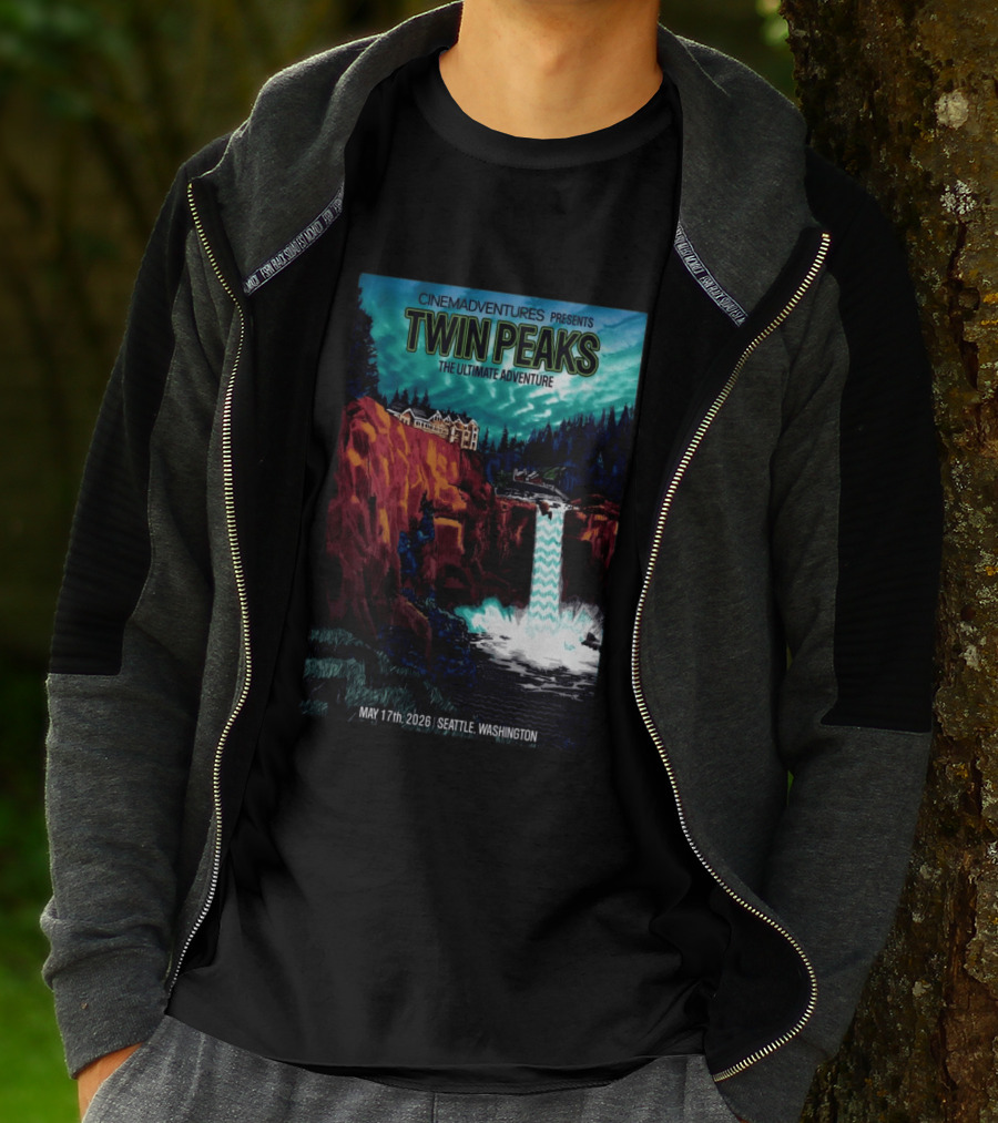 Cinemadventures Presents Twin Peaks The Ultimate Adventure May 17th 2026 Seattle Washington T-Shirt