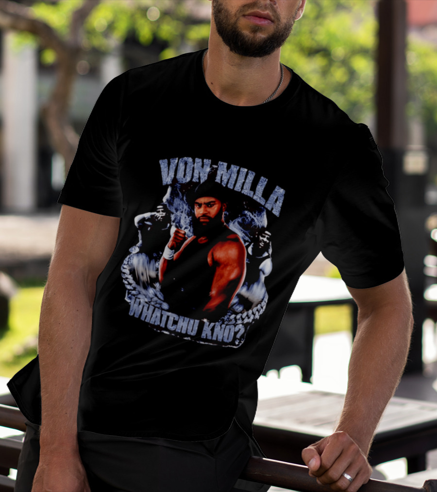 Von Milla Whatchu Kno Fighter Collage T-Shirt
