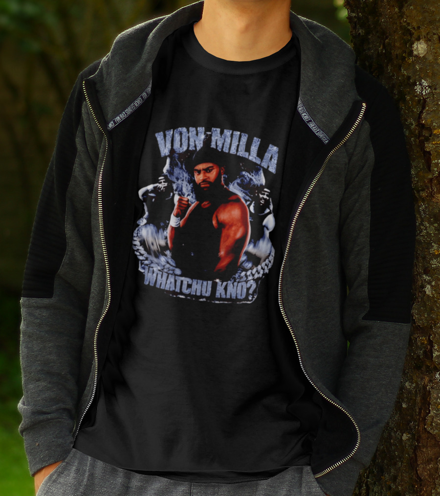 Von Milla Whatchu Kno Fighter Collage T-Shirt