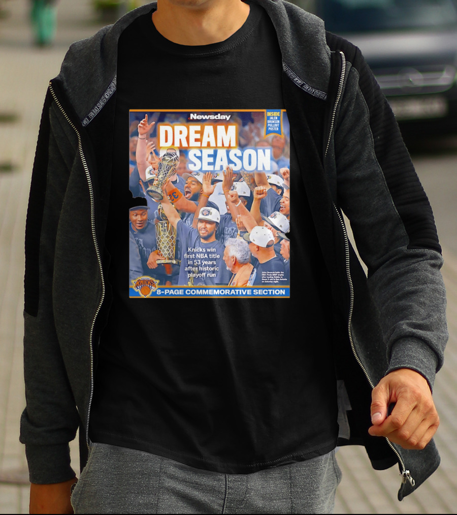 Knicks Dream Season NBA Title 8 Page Commemorative Section Newsday T-Shirt