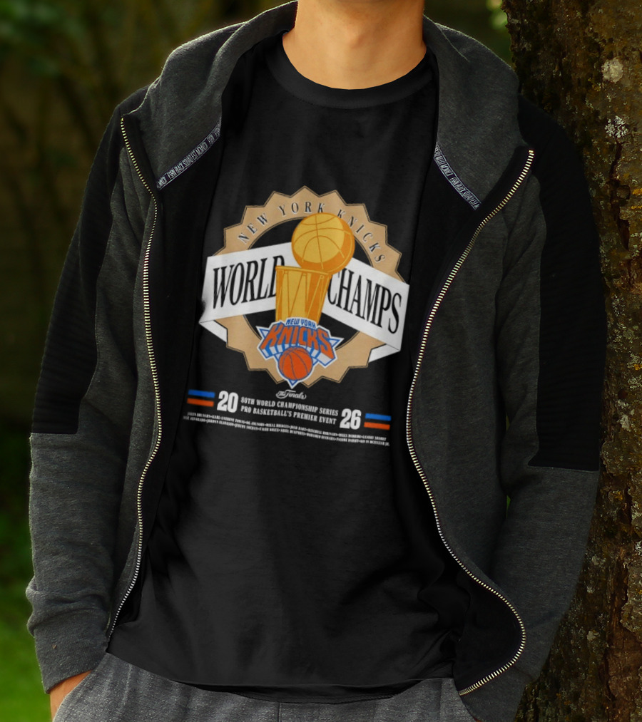 New York Knicks World Champs 2026 NBA Pro Basketball Event T-Shirt