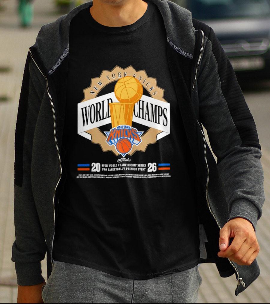 New York Knicks World Champs 2026 NBA Pro Basketball Event T-Shirt