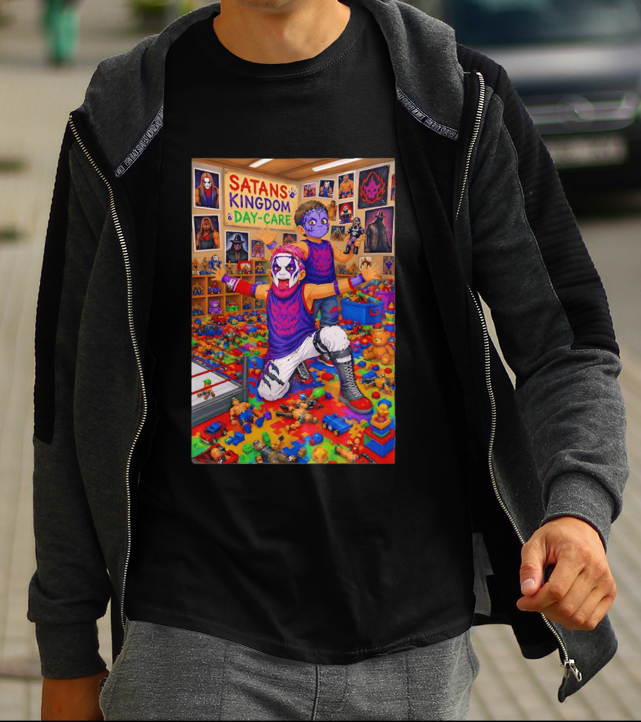 Satan's Kingdom Day Care Kids Cartoon Toys Chaos T-Shirt