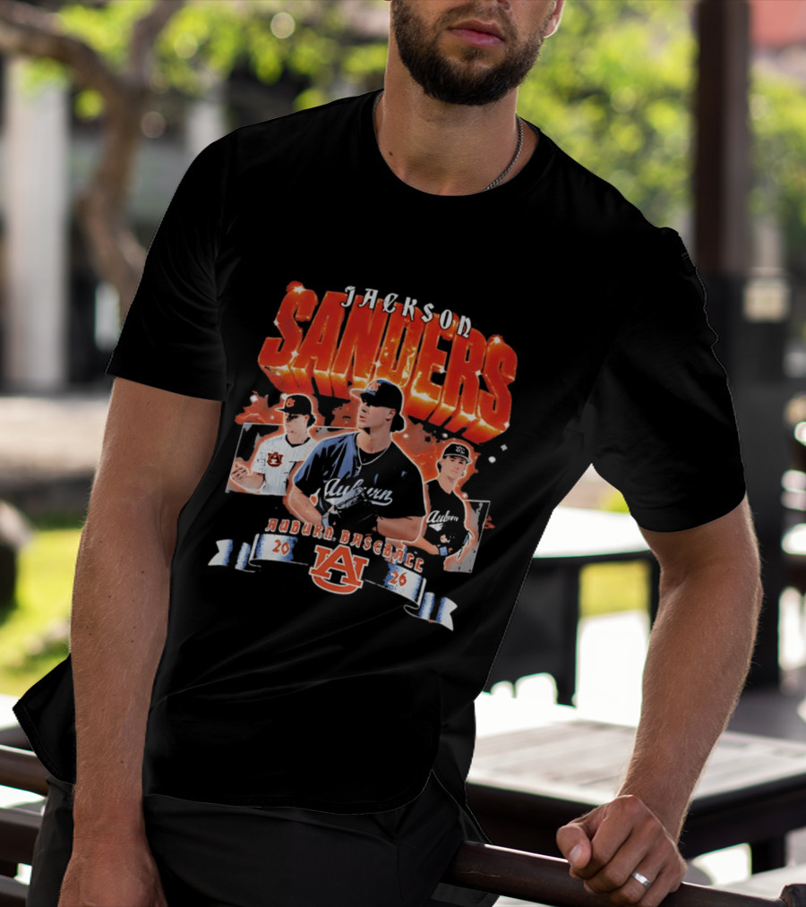 Jackson Sanders Auburn Baseball 2026 T-Shirt
