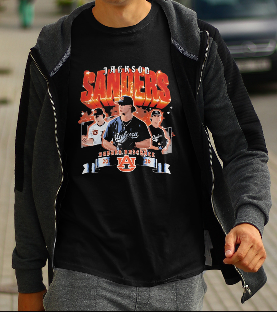 Jackson Sanders Auburn Baseball 2026 T-Shirt