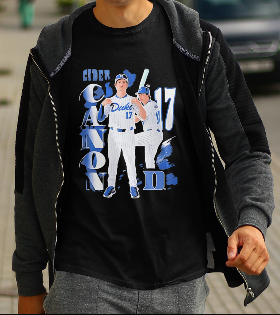 Duke Blue Devils Cider Canon 17 Baseball Team T-Shirt