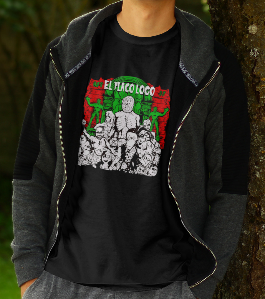 El Flaco Loco EST 97 Luchador Zombie Mashup T-Shirt
