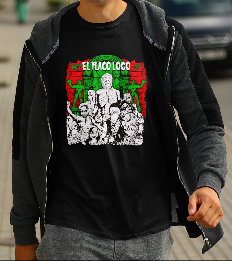 El Flaco Loco EST 97 Luchador Zombie Mashup T-Shirt