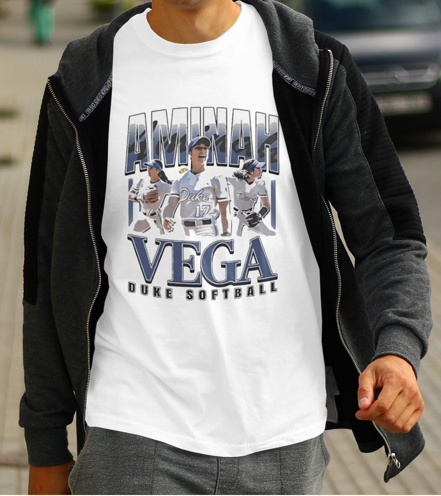 Aminah Vega Duke Softball Team Player 17 T-Shirt