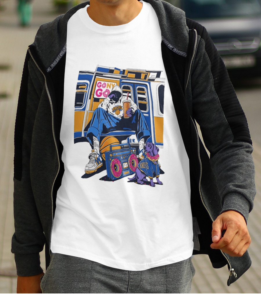 Knicks New York Subway GoNY Go Donut Streetwear Basketball T-Shirt