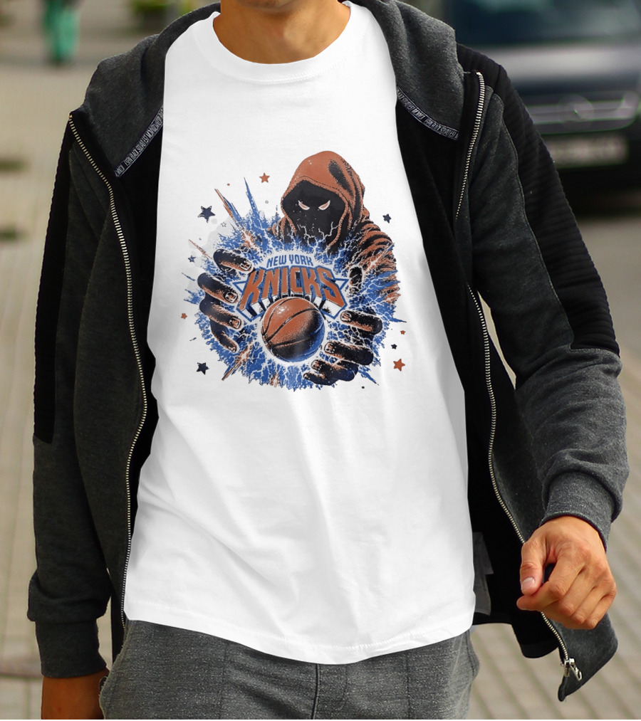 New York Knicks Dark Wizard Basketball Power T-Shirt