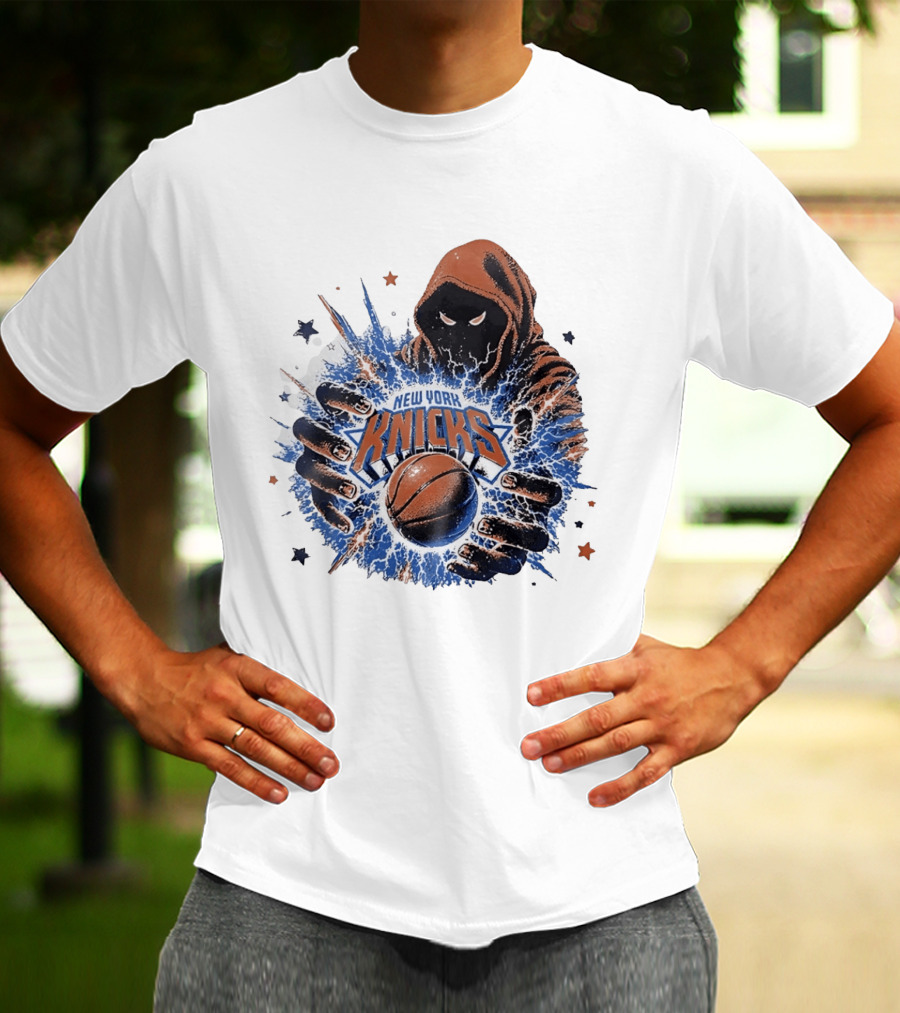 New York Knicks Dark Wizard Basketball Power T-Shirt