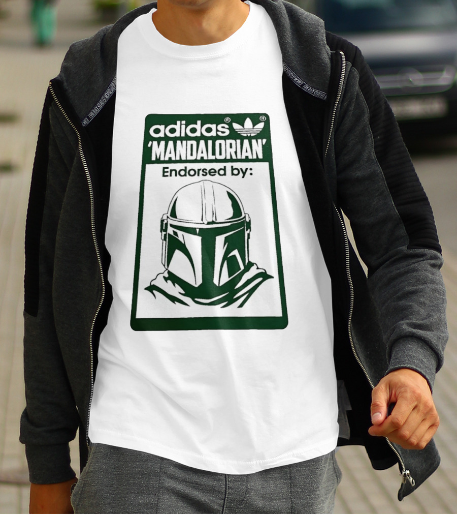 Adidas Mandalorian Endorsed By Star Wars Helmet T-Shirt