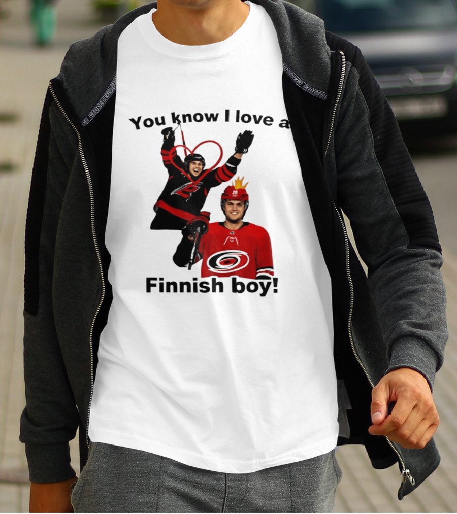 You Know I Love A Finnish Boy Carolina Hurricanes Celebration Fan Favorite T-Shirt