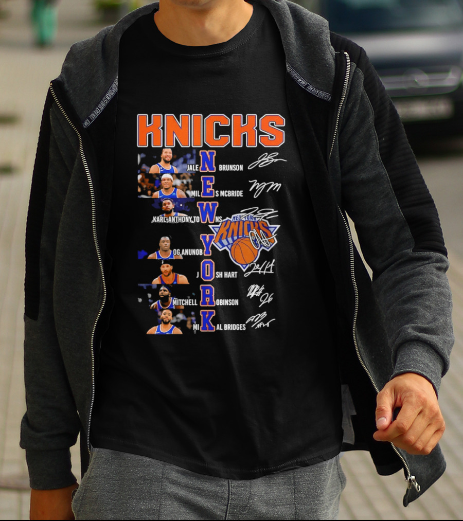 Knicks New York Brunson Robinson Hartenstein Randle Barrett Rose Quickley Hart Bridges T-Shirt