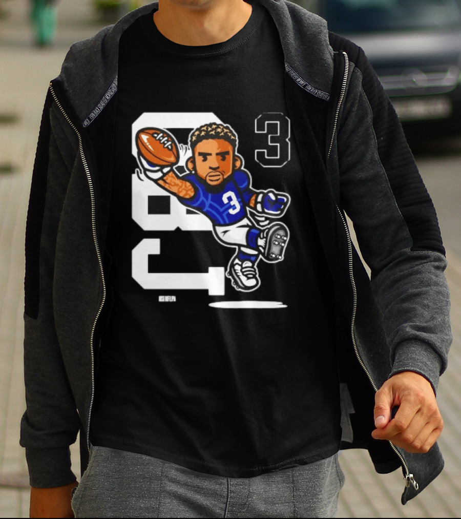 Odell Beckham Jr. 3 New York Giants Character Catch T-Shirt