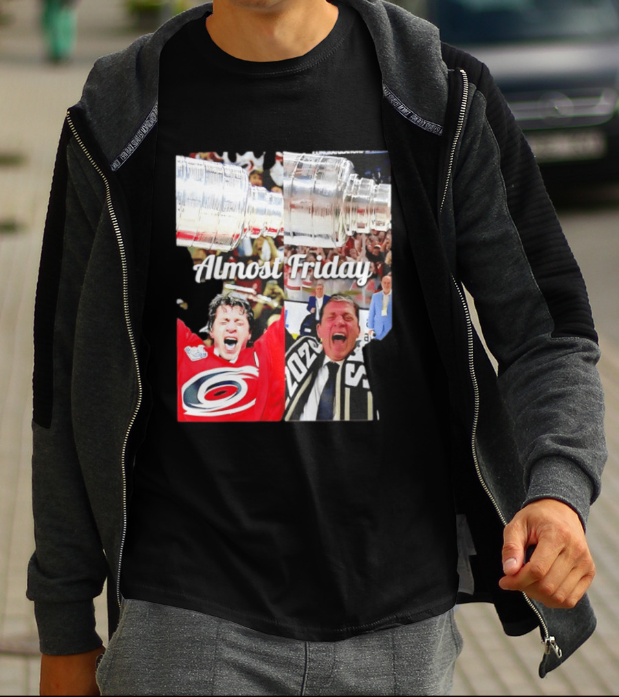 Rod Brind'Amour Almost Friday Ice Hockey Canadian Double Cup Celebration T-Shirt
