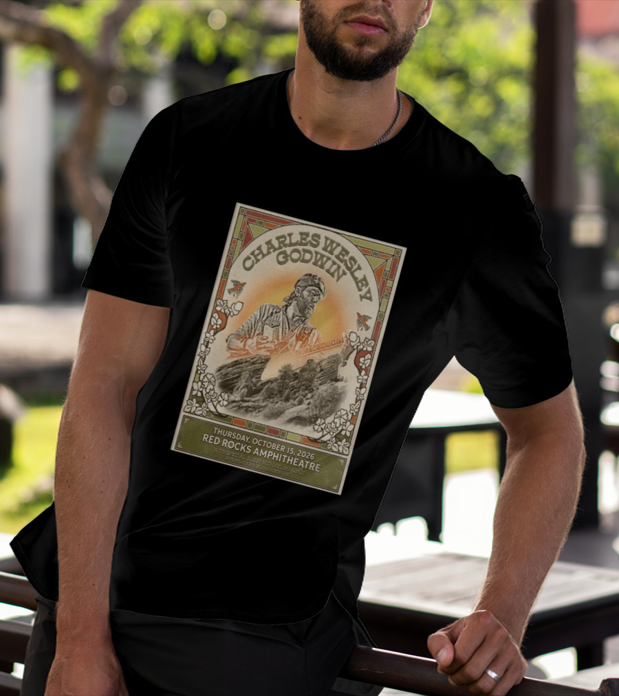 Charles Wesley Godwin Red Rocks Amphitheatre Concert October 15 2026 Featuring Special Guest Michael Marcagi T-Shirt
