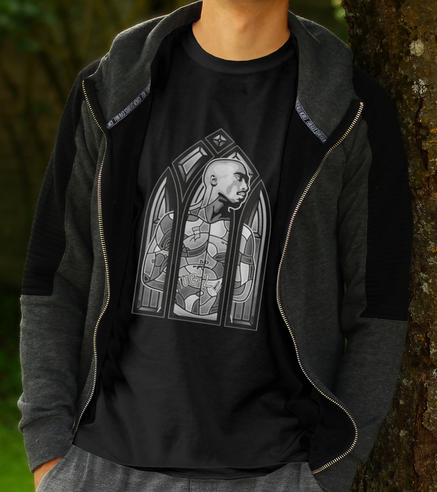 Tupac Shakur Thug Life Stained Glass Window 2Pac T-Shirt
