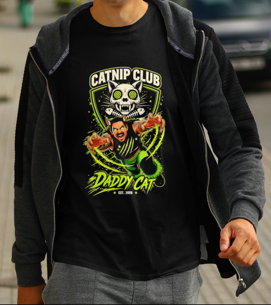 Catnip Club Daddy Cat Wrestling Est 2020 T-Shirt