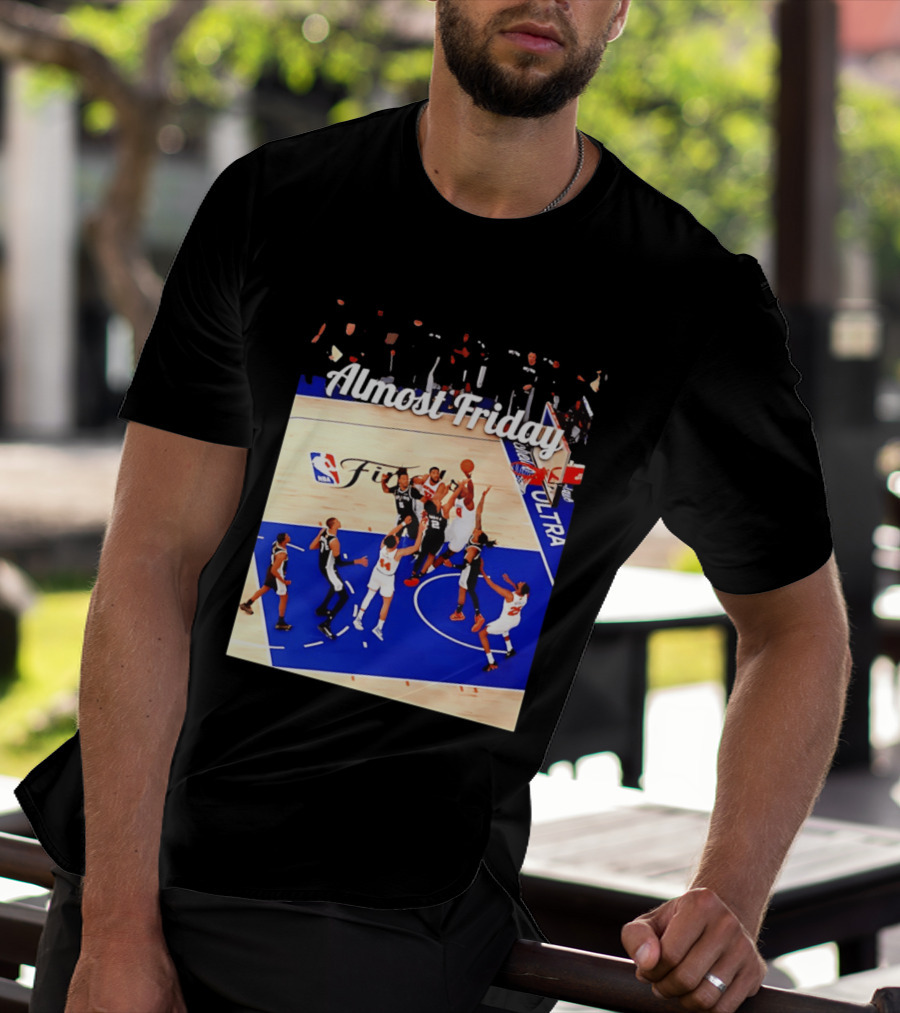 Almost Friday New York Knicks NBA Fit Game 4 Action Scene T-Shirt