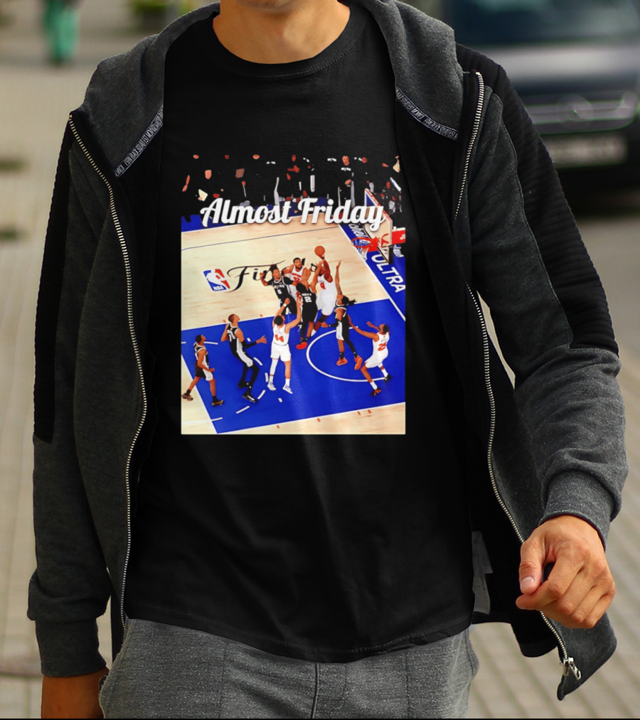 Almost Friday New York Knicks NBA Fit Game 4 Action Scene T-Shirt